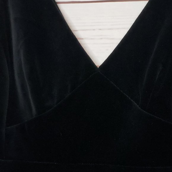 J. Crew Black Velvet Empire Waist Sleeveless Dress - Picture 6 of 10